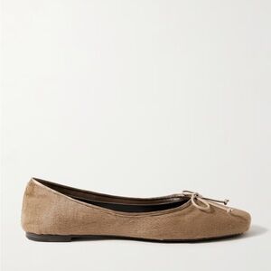 KHAITE Charlotte calf hair ballet flats beige 37